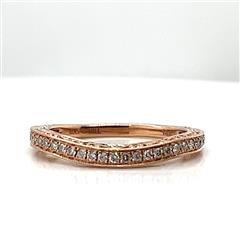 Lois Hill Diamond 14K Rose Gold Wedding Band Ring